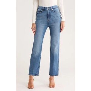 Good American Light / Medium Wash Straight Leg Jeans